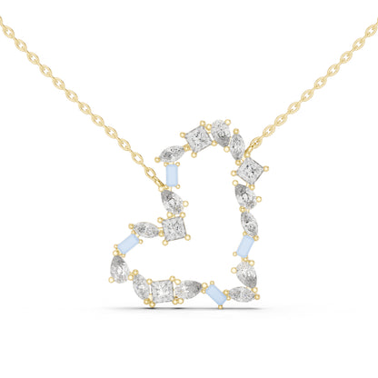 14K Yellow Gold Pear Bug Marquise Princess Lab-Grown Diamond Pendant for Women | Engagement | Pure Carat