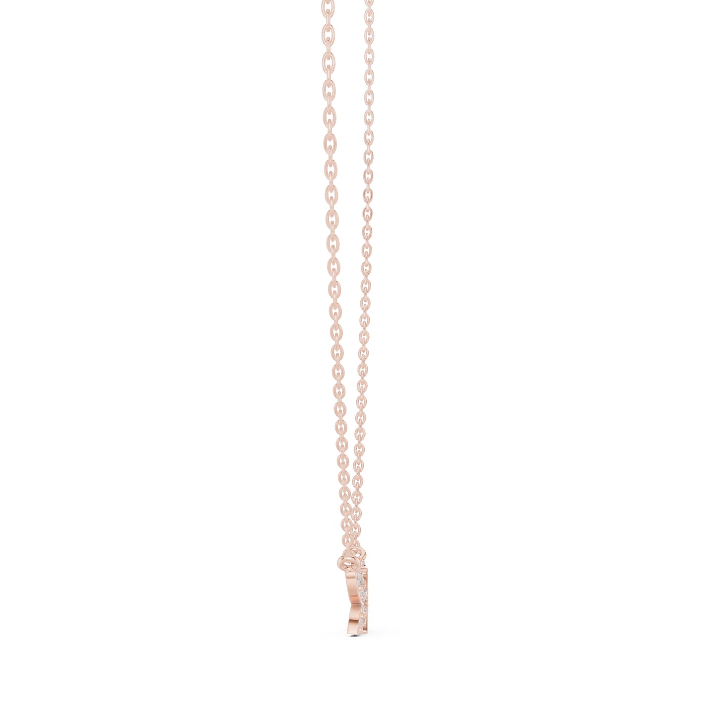 14K Rose Gold Round Lab-Grown Diamond Pendant for Women | Party Wear | Pure Carat
