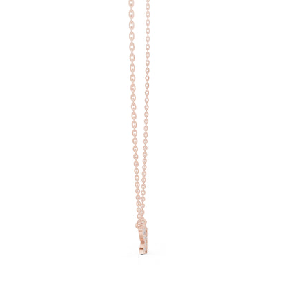 14K Rose Gold Round Lab-Grown Diamond Pendant for Women | Party Wear | Pure Carat