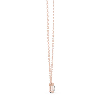 14K Yellow Gold Emerald & Pear Lab-Grown Diamond Pendant for Women | Bridal Wear | Pure Carat