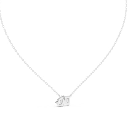 14K Yellow Gold Emerald & Pear Lab-Grown Diamond Pendant for Women | Bridal Wear | Pure Carat