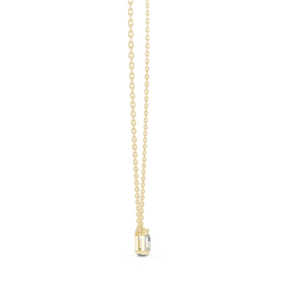 14K Yellow Gold Emerald & Pear Lab-Grown Diamond Pendant for Women | Bridal Wear | Pure Carat
