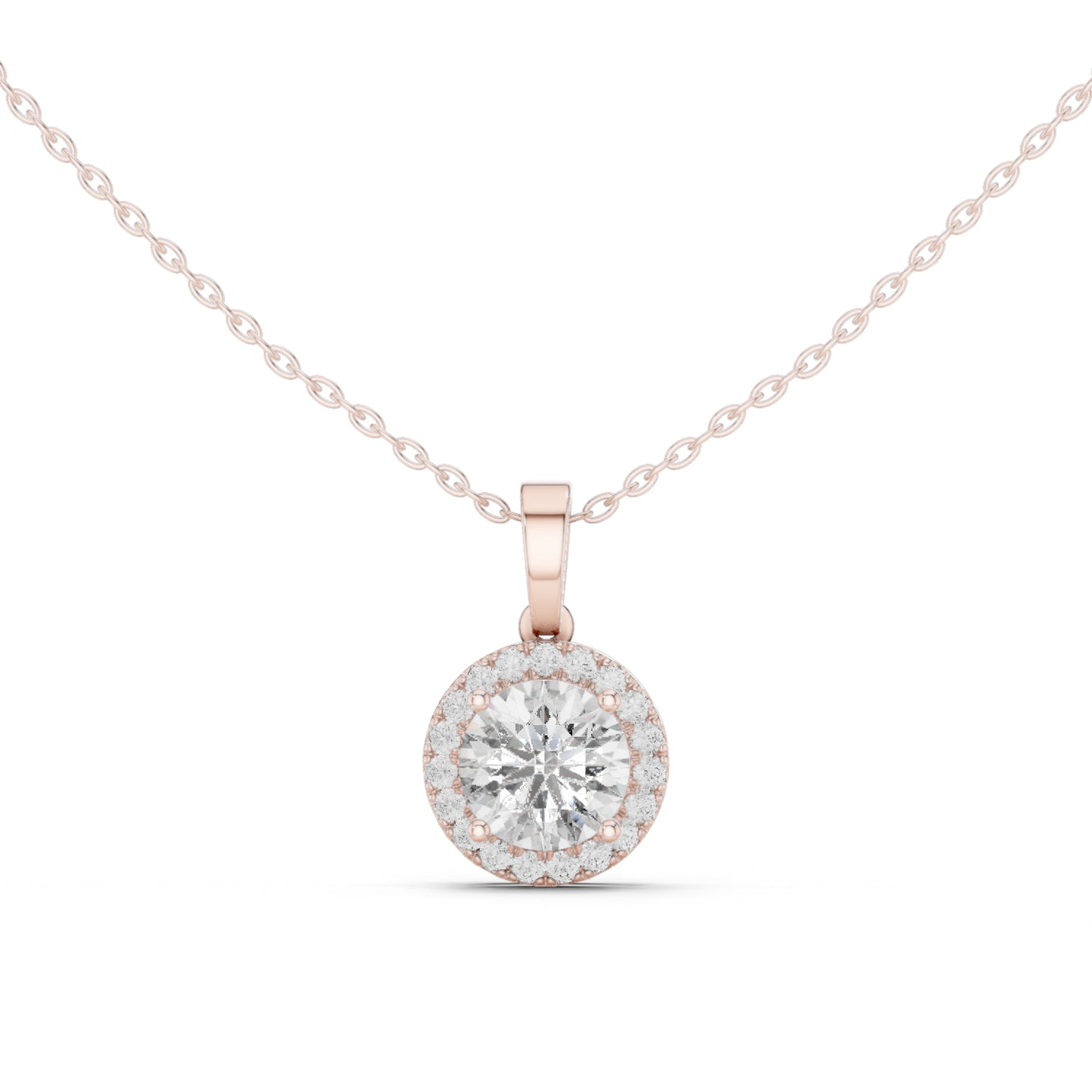 18K Yellow Gold Round Lab-Grown Diamond Pendant for Women | Office Wear | Pure Carat