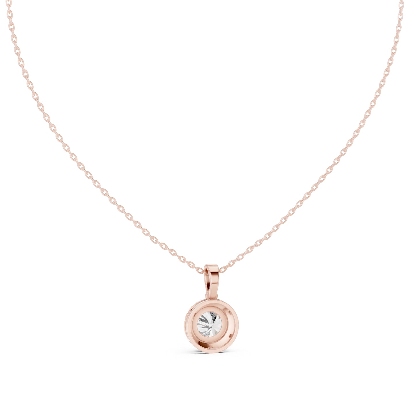 18K Yellow Gold Round Lab-Grown Diamond Pendant for Women | Office Wear | Pure Carat