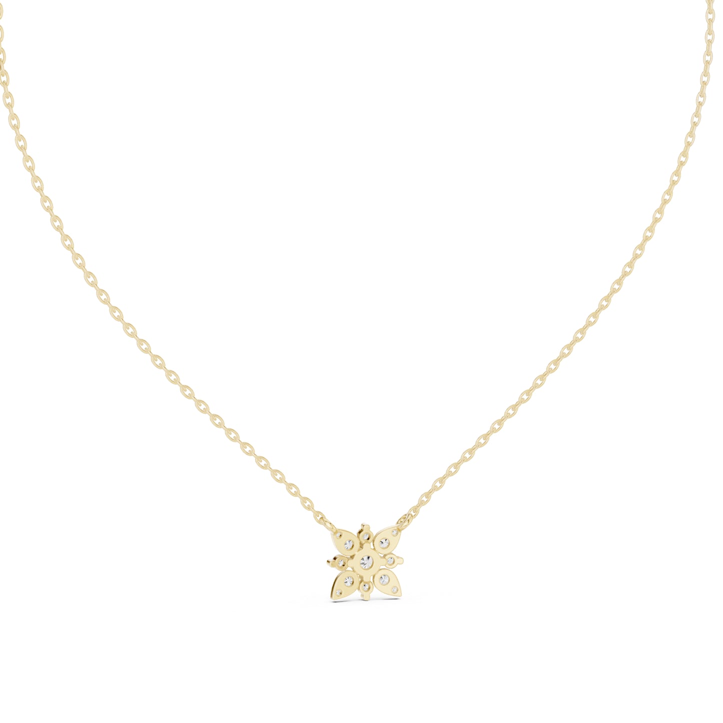 18K Yellow Gold Round Lab-Grown Diamond Pendant for Women | Anniversary Gift | Pure Carat
