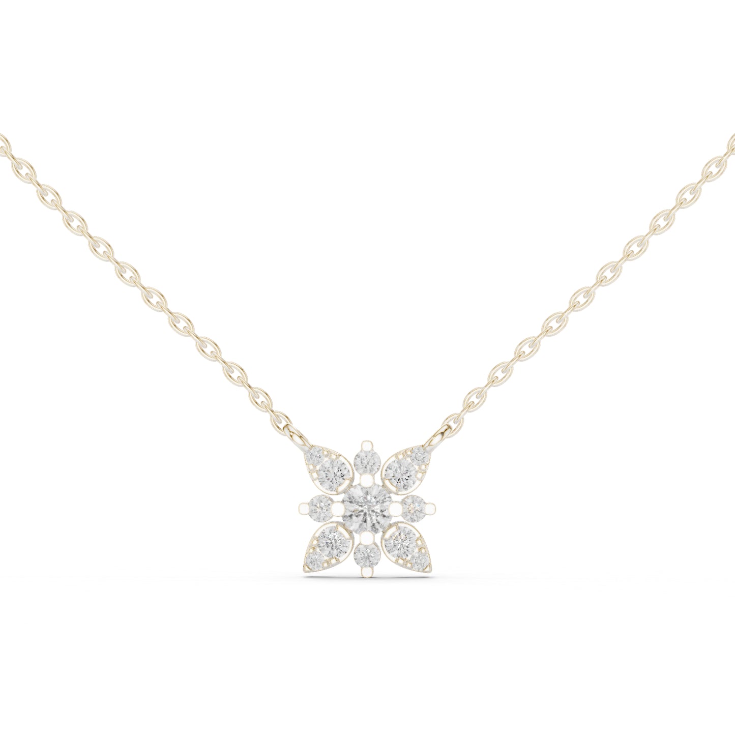 18K Yellow Gold Round Lab-Grown Diamond Pendant for Women | Anniversary Gift | Pure Carat