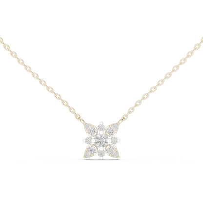 18K Yellow Gold Round Lab-Grown Diamond Pendant for Women | Anniversary Gift | Pure Carat