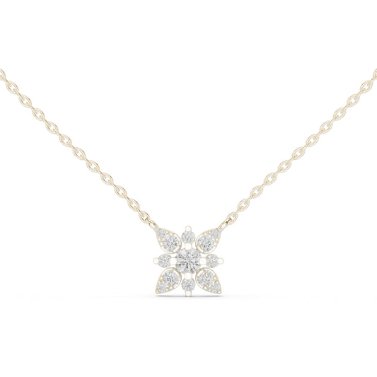 18K Yellow Gold Round Lab-Grown Diamond Pendant for Women | Anniversary Gift | Pure Carat
