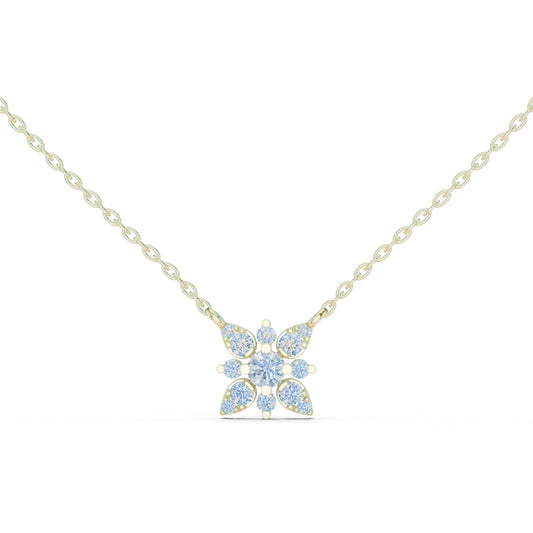 18K Yellow Gold Round Lab-Grown Diamond Pendant for Women | Anniversary Gift | Pure Carat