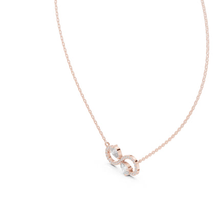 14K Yellow Gold Pear & Round Lab-Grown Diamond Pendant for Women | Party Wear | Pure Carat