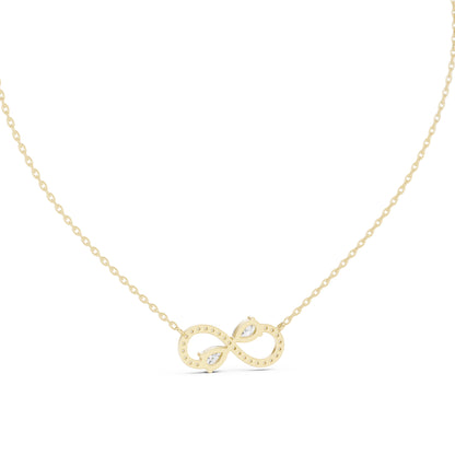 14K Yellow Gold Pear & Round Lab-Grown Diamond Pendant for Women | Party Wear | Pure Carat