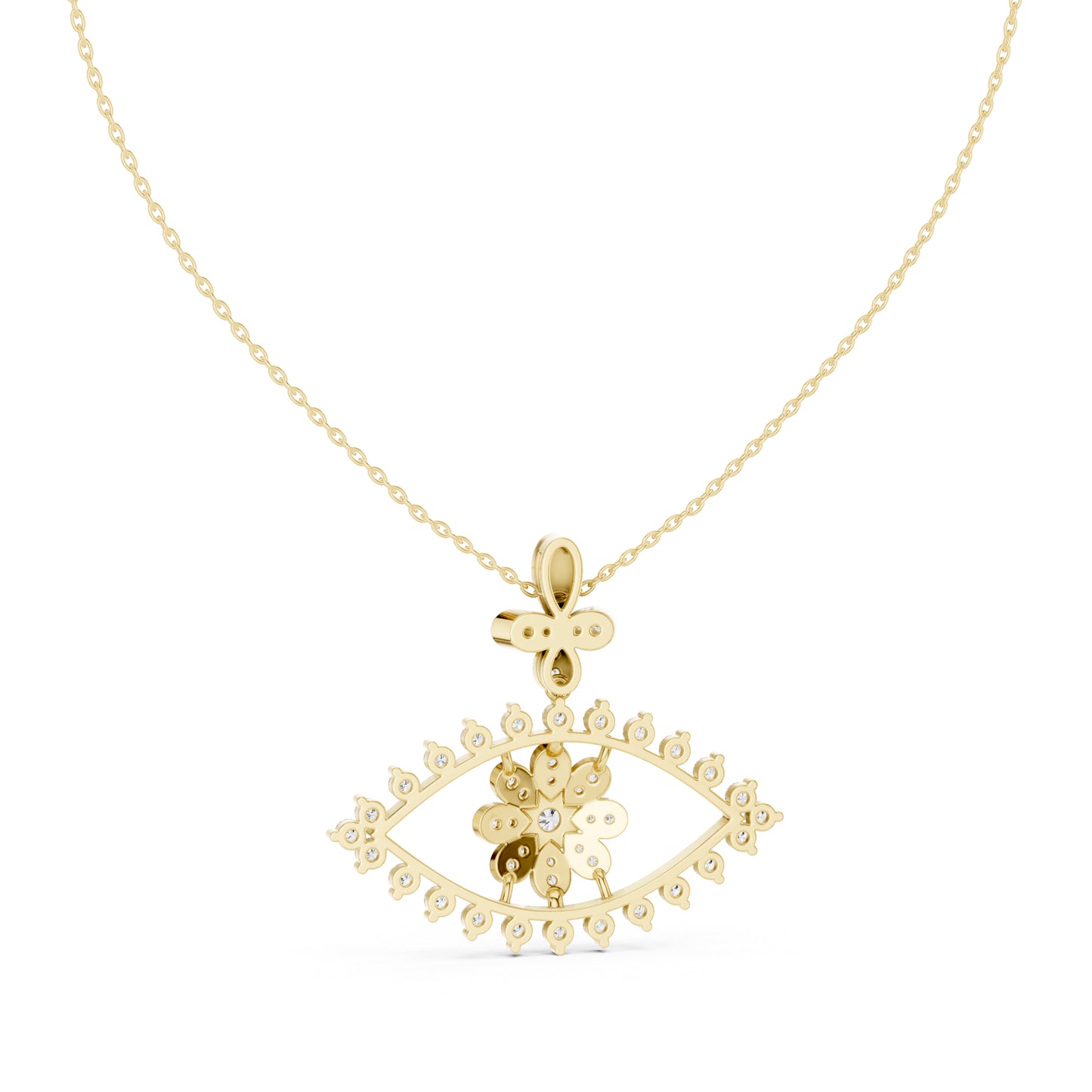 14K Yellow Gold Round Lab-Grown Diamond Pendant for Women | Office Wear | Pure Carat