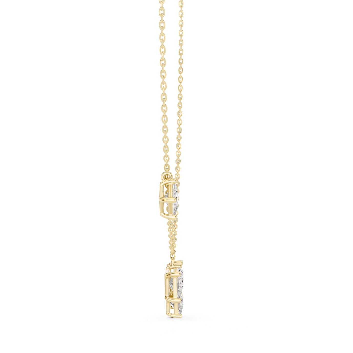 14K Yellow Gold Princess Lab-Grown Diamond Pendant for Women | Wedding Wear | Pure Carat