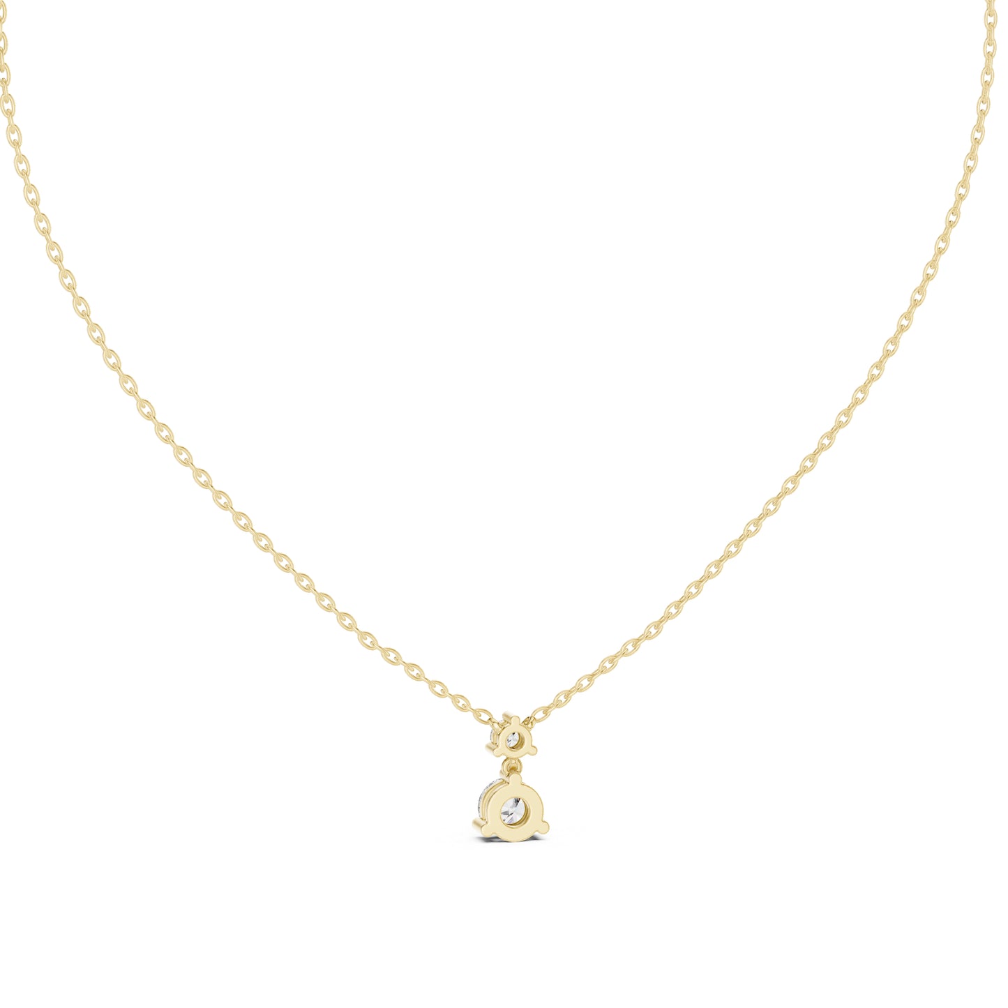 18K White Gold Round Lab-Grown Diamond Pendant for Women | Everyday Wear | Pure Carat