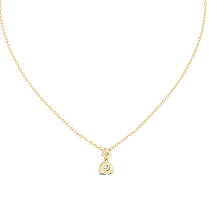 18K White Gold Round Lab-Grown Diamond Pendant for Women | Everyday Wear | Pure Carat