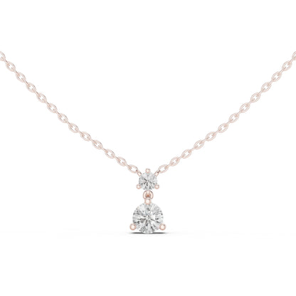 18K White Gold Round Lab-Grown Diamond Pendant for Women | Everyday Wear | Pure Carat