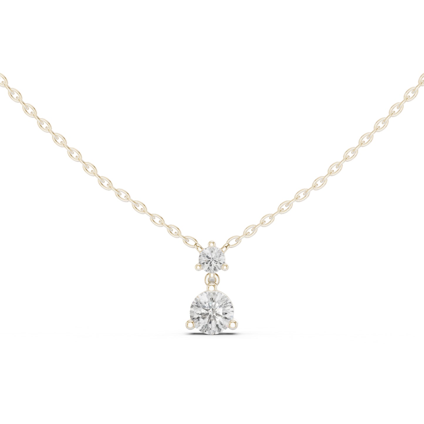 18K White Gold Round Lab-Grown Diamond Pendant for Women | Everyday Wear | Pure Carat