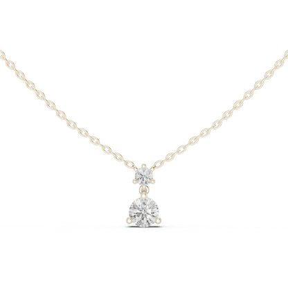 18K White Gold Round Lab-Grown Diamond Pendant for Women | Everyday Wear | Pure Carat