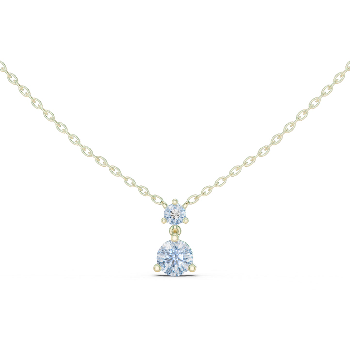 18K White Gold Round Lab-Grown Diamond Pendant for Women | Everyday Wear | Pure Carat
