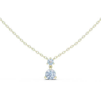 18K White Gold Round Lab-Grown Diamond Pendant for Women | Everyday Wear | Pure Carat