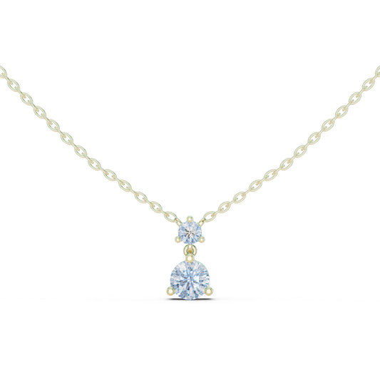 18K White Gold Round Lab-Grown Diamond Pendant for Women | Everyday Wear | Pure Carat