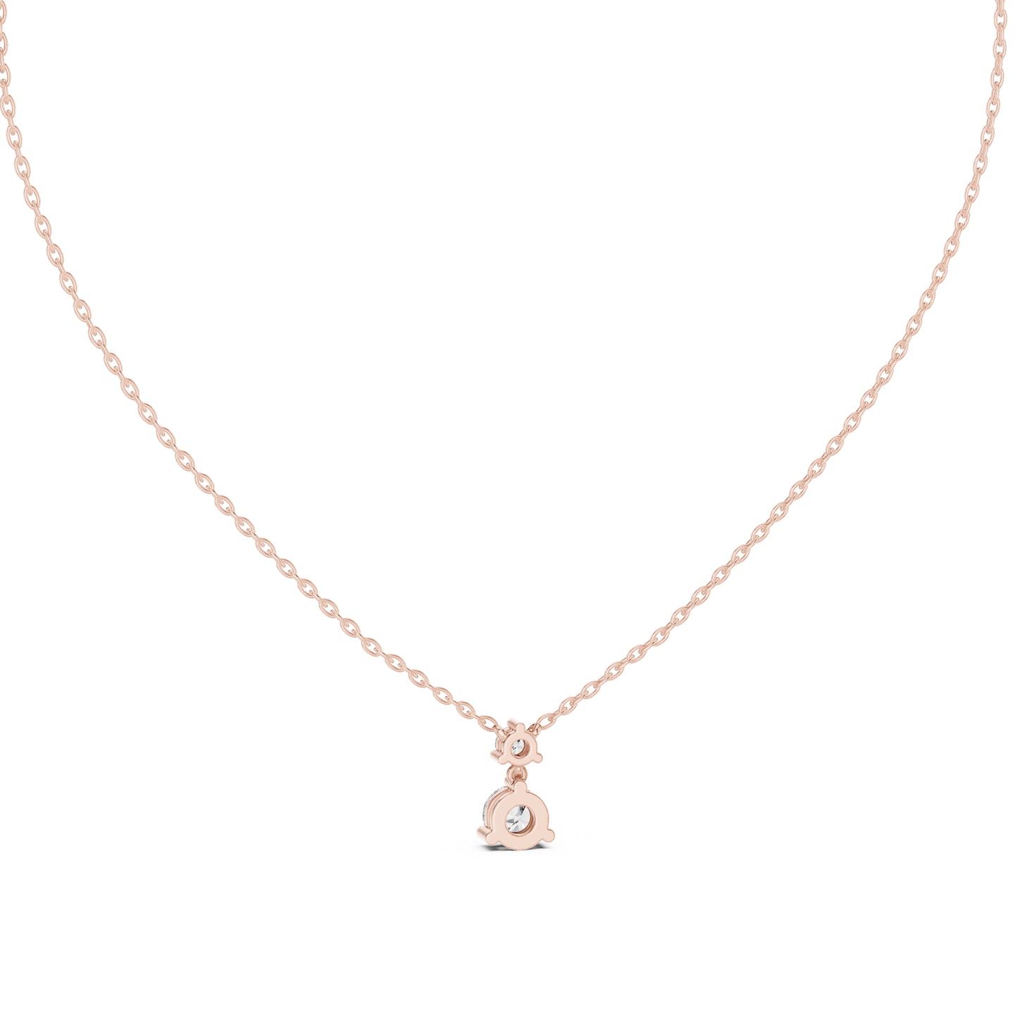 18K White Gold Round Lab-Grown Diamond Pendant for Women | Everyday Wear | Pure Carat