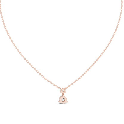 18K White Gold Round Lab-Grown Diamond Pendant for Women | Everyday Wear | Pure Carat