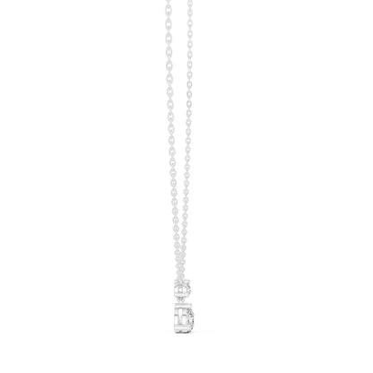 18K White Gold Round Lab-Grown Diamond Pendant for Women | Everyday Wear | Pure Carat