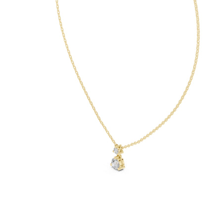 18K White Gold Round Lab-Grown Diamond Pendant for Women | Everyday Wear | Pure Carat