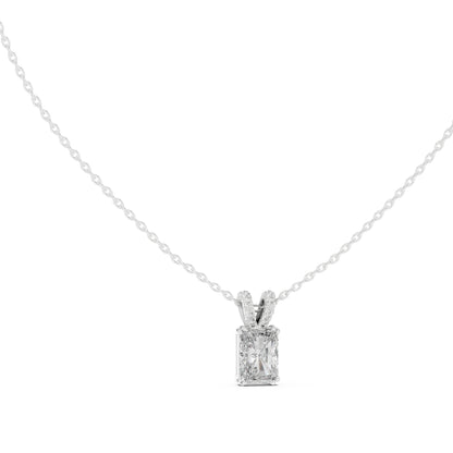 18K Yellow Gold Radiant & Round Lab-Grown Diamond Pendant for Women | Office Wear | Pure Carat