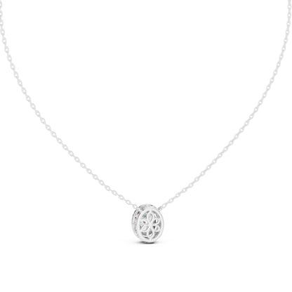 14K Yellow Gold Round & Oval Lab-Grown Diamond Pendant for Women | Engagement | Pure Carat