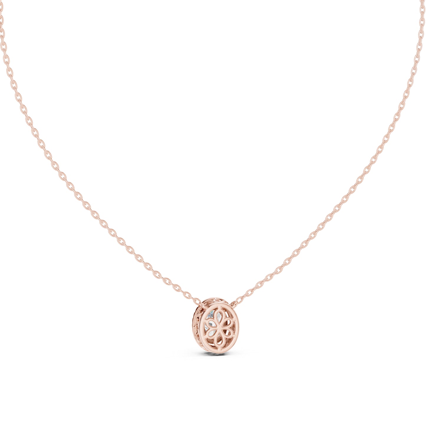 14K Yellow Gold Round & Oval Lab-Grown Diamond Pendant for Women | Engagement | Pure Carat