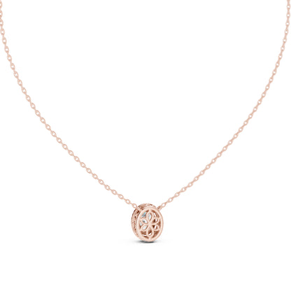 14K Yellow Gold Round & Oval Lab-Grown Diamond Pendant for Women | Engagement | Pure Carat