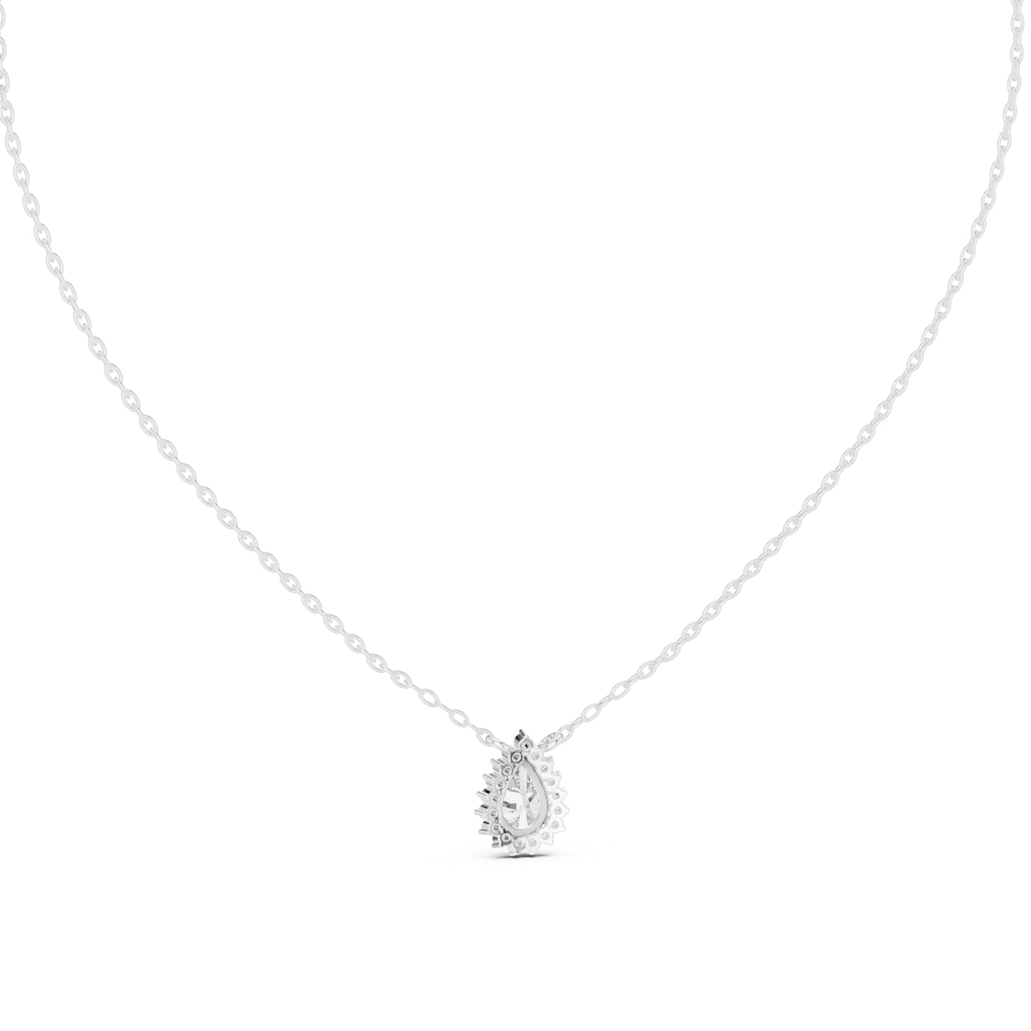 14K Rose Gold Pear & Round Lab-Grown Diamond Pendant for Women | Party Wear | Pure Carat