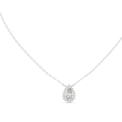 14K Rose Gold Pear & Round Lab-Grown Diamond Pendant for Women | Party Wear | Pure Carat