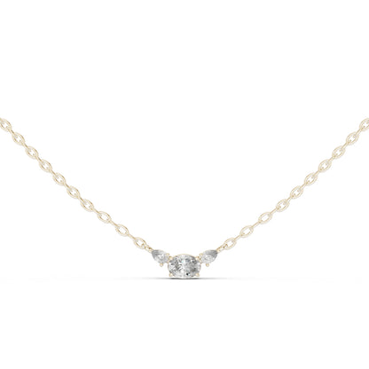 18K Yellow Gold Round Lab-Grown Diamond Pendant for Women | Party Wear | Pure Carat