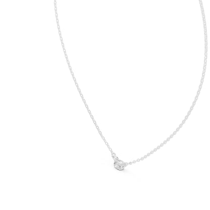 18K Yellow Gold Round Lab-Grown Diamond Pendant for Women | Party Wear | Pure Carat