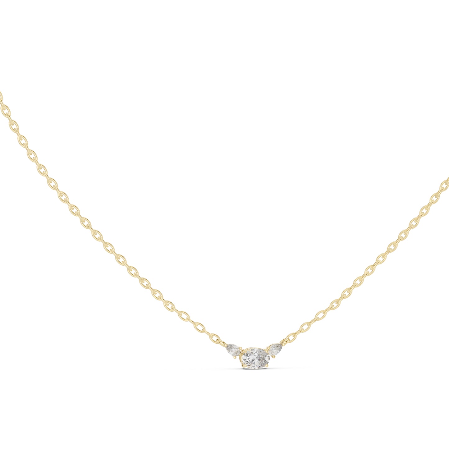 18K Yellow Gold Round Lab-Grown Diamond Pendant for Women | Party Wear | Pure Carat