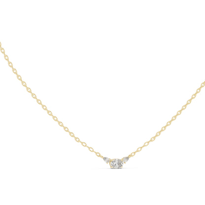18K Yellow Gold Round Lab-Grown Diamond Pendant for Women | Party Wear | Pure Carat