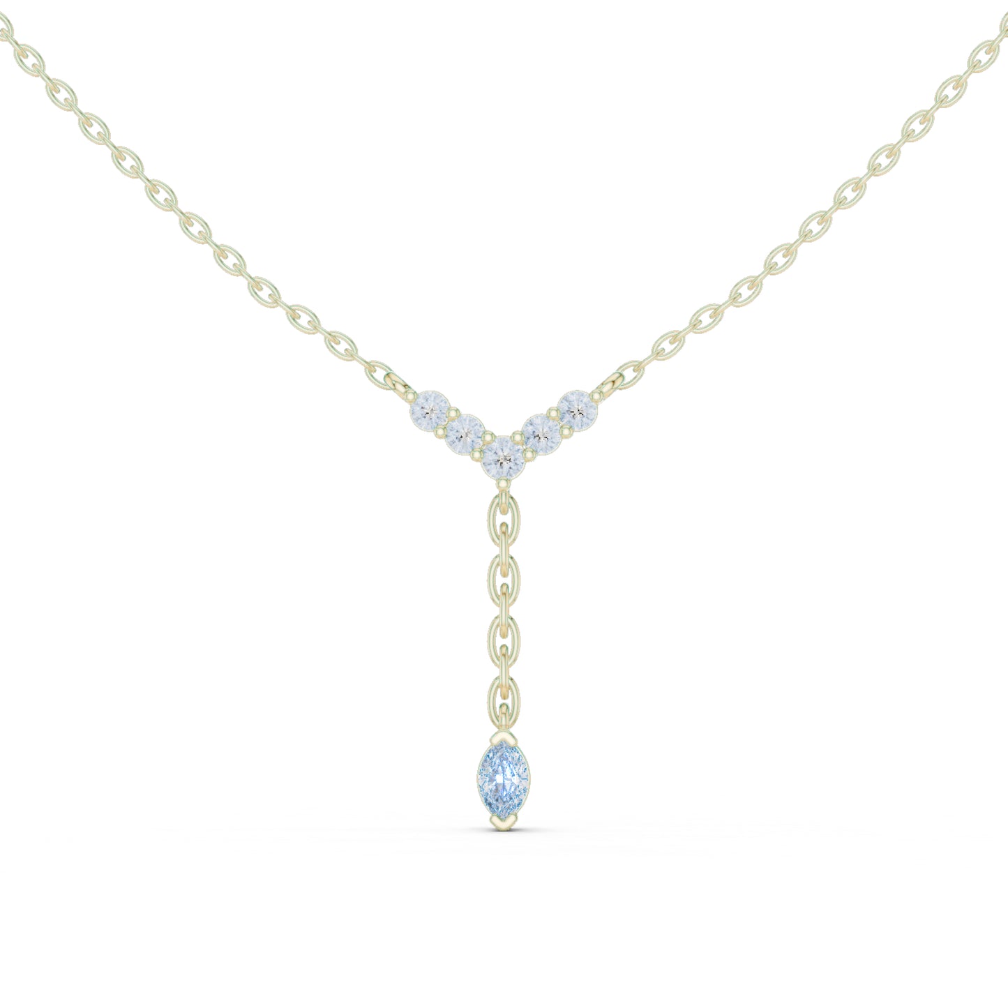 14K Rose Gold Marquise & Round Lab-Grown Diamond Pendant for Women | Wedding Wear | Pure Carat