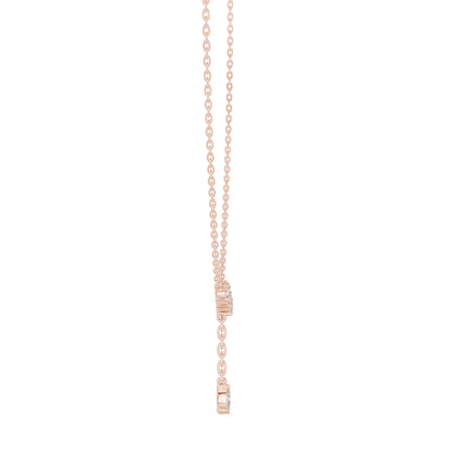 14K Rose Gold Marquise & Round Lab-Grown Diamond Pendant for Women | Wedding Wear | Pure Carat