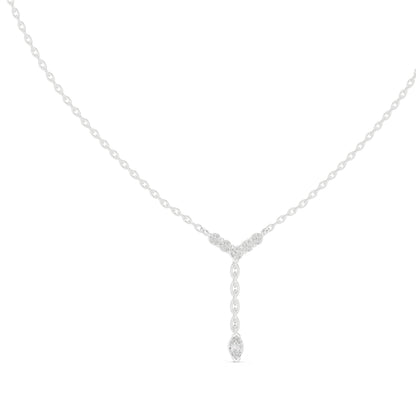 14K Rose Gold Marquise & Round Lab-Grown Diamond Pendant for Women | Wedding Wear | Pure Carat