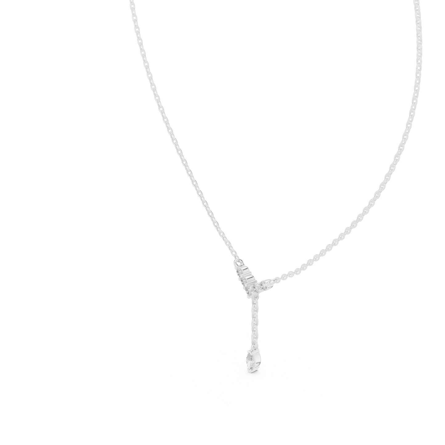 14K Rose Gold Marquise & Round Lab-Grown Diamond Pendant for Women | Wedding Wear | Pure Carat