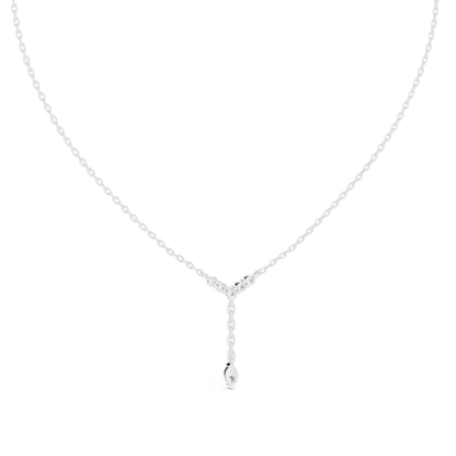 14K Rose Gold Marquise & Round Lab-Grown Diamond Pendant for Women | Wedding Wear | Pure Carat