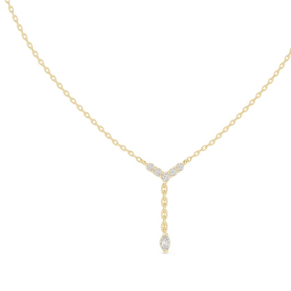 14K Rose Gold Marquise & Round Lab-Grown Diamond Pendant for Women | Wedding Wear | Pure Carat