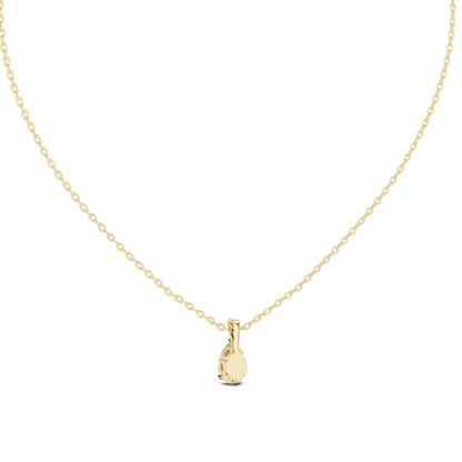18K Yellow Gold Pear Lab-Grown Diamond Pendant for Women | Party Wear | Pure Carat