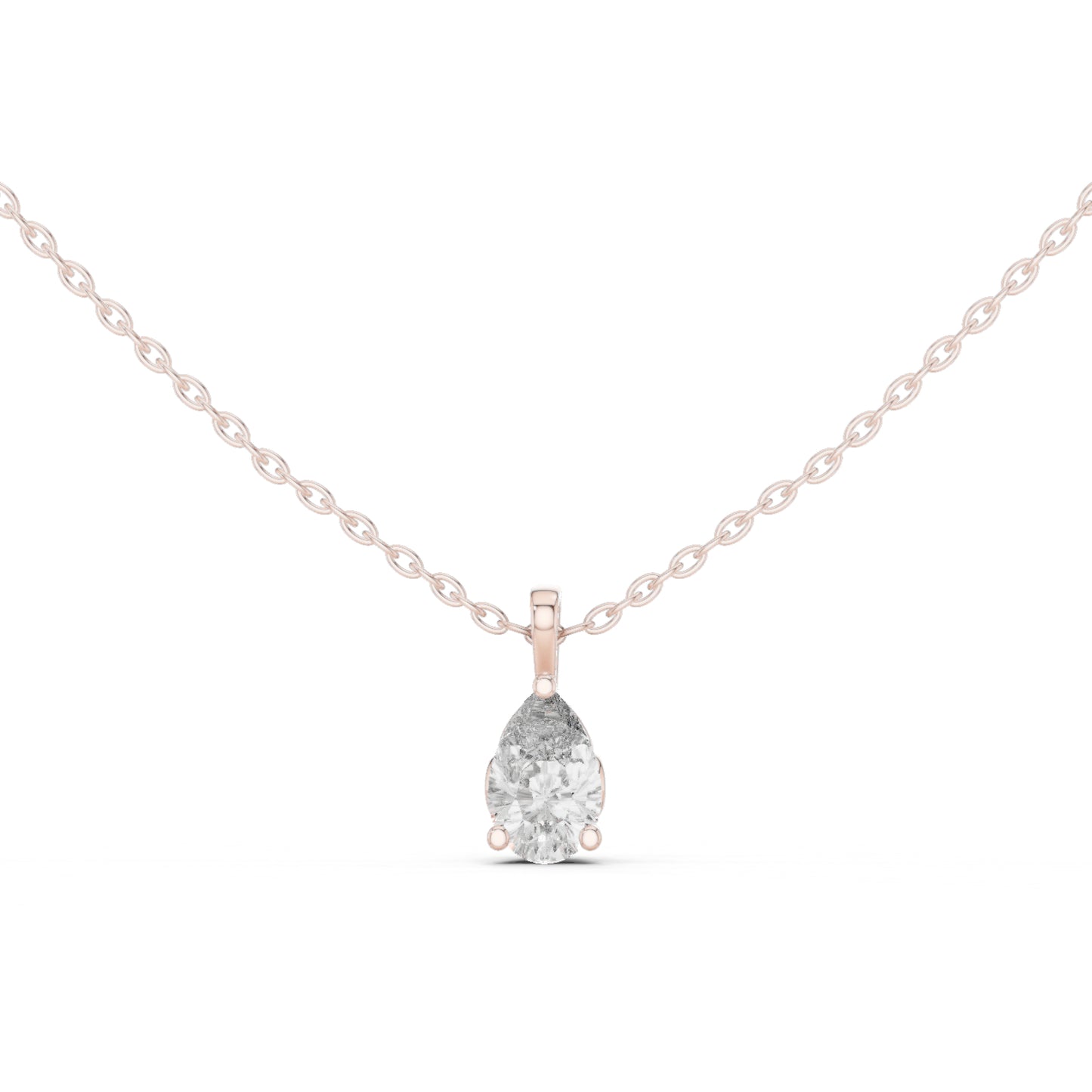 18K Yellow Gold Pear Lab-Grown Diamond Pendant for Women | Party Wear | Pure Carat