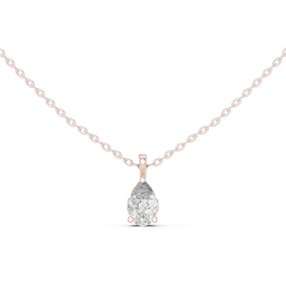 18K Yellow Gold Pear Lab-Grown Diamond Pendant for Women | Party Wear | Pure Carat