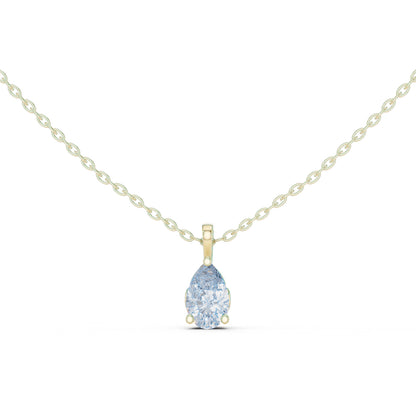18K Yellow Gold Pear Lab-Grown Diamond Pendant for Women | Party Wear | Pure Carat