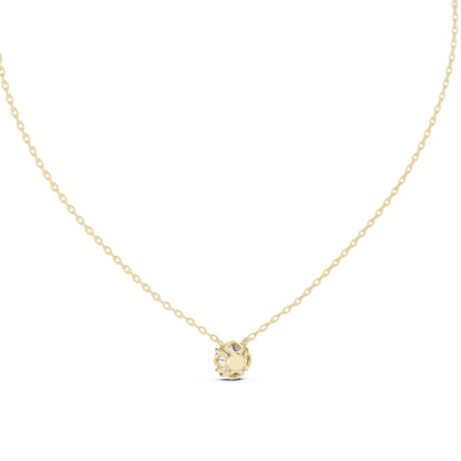 14K Yellow Gold Round Lab-Grown Diamond Pendant for Women | Engagement | Pure Carat
